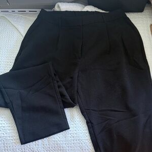 Old Navy Black Pull-On Dress Pants with Hook Closure